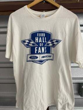 NASCAR Ford Hall of Fans Racing Promo T-Shirt White XL